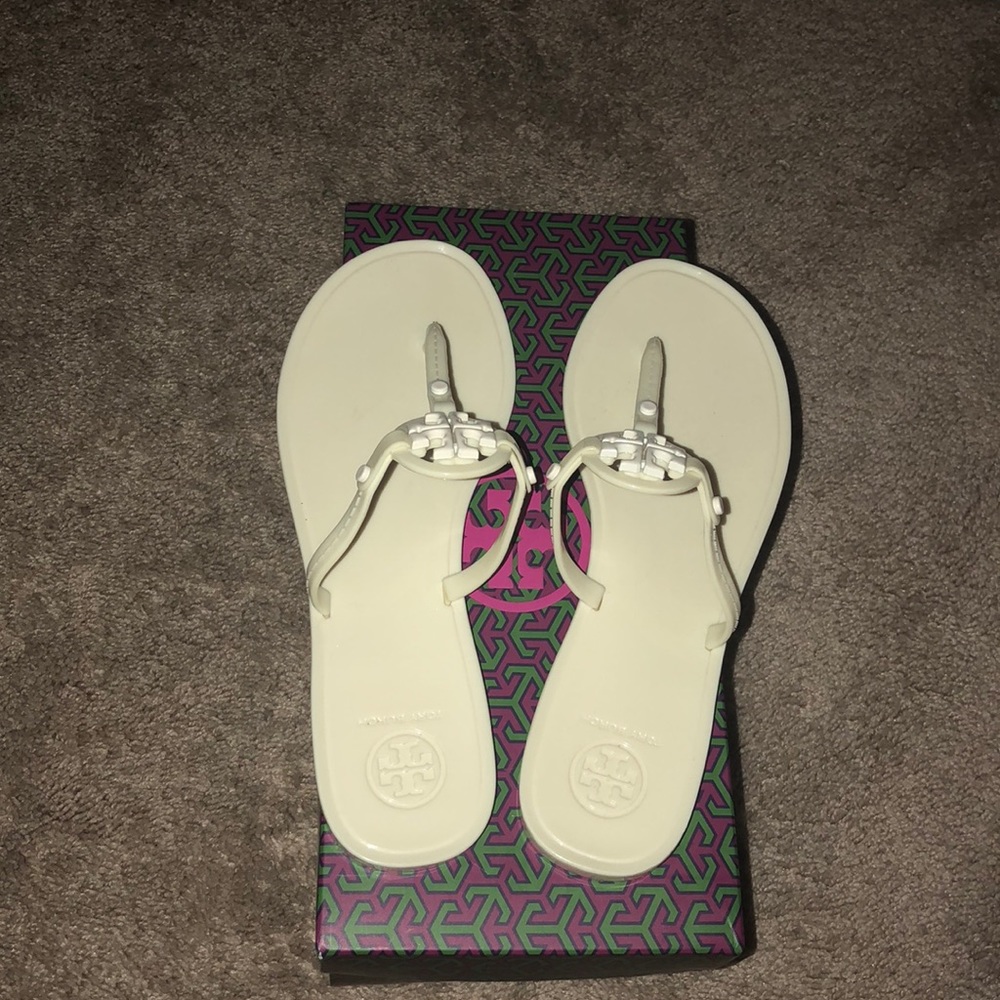 Tory Burch white sandals
